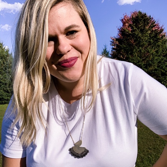 NEW Silver Beaded Dangle Necklace & Earrings, Rue - Picture 3 of 3